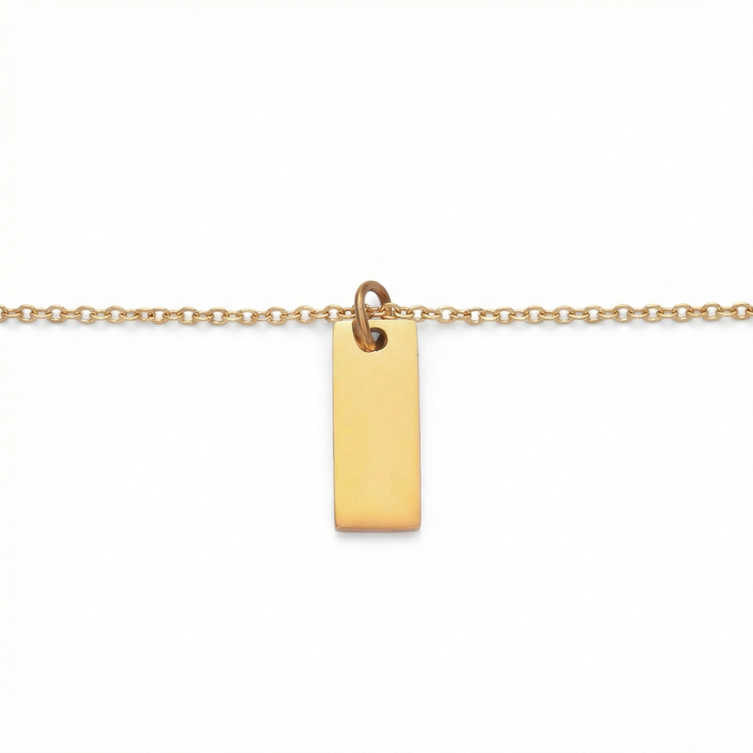 Signature Engraved Charm Necklace