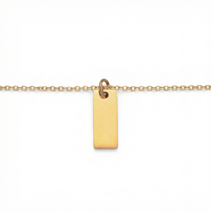 Signature Engraved Charm Necklace