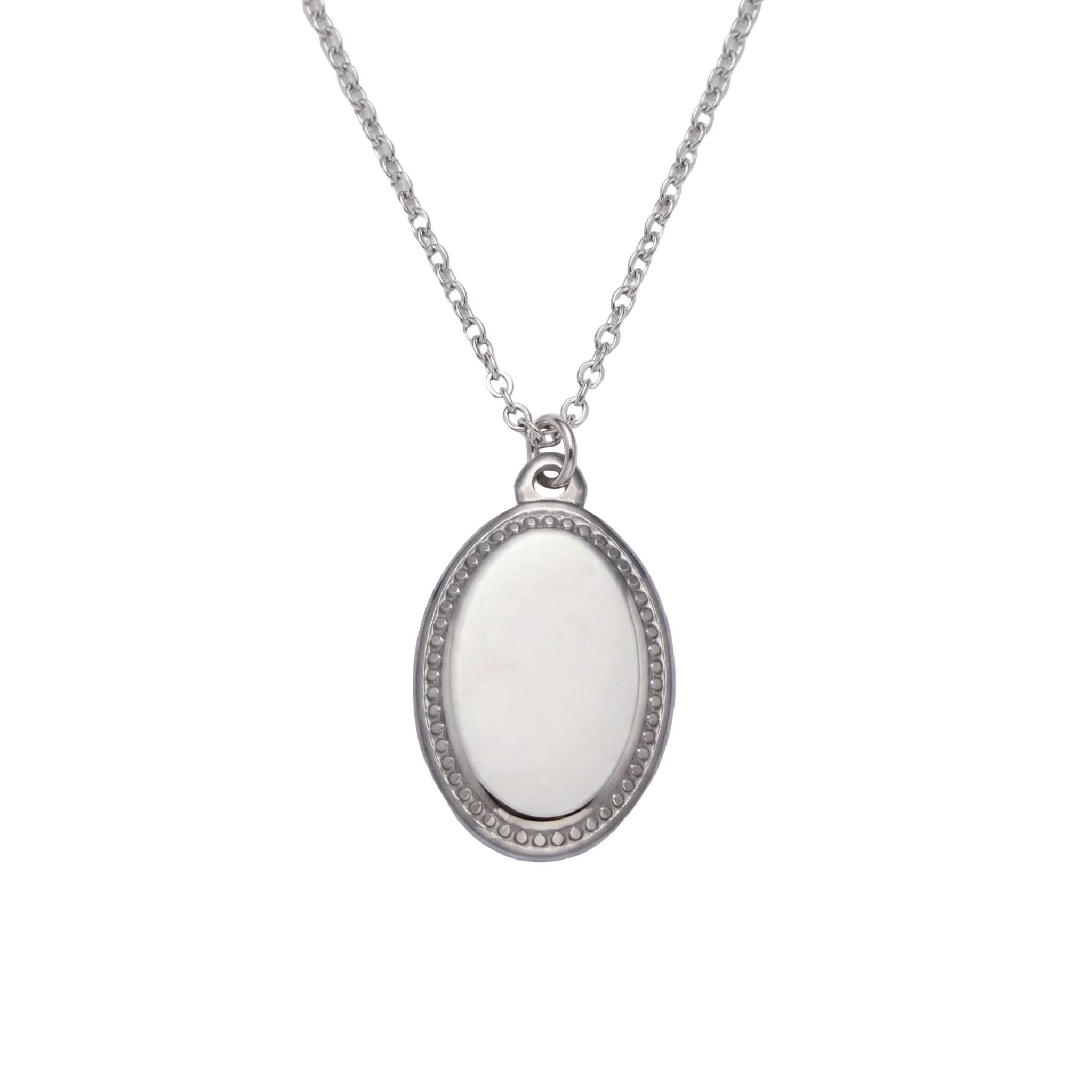Signature Engraved Charm Necklace
