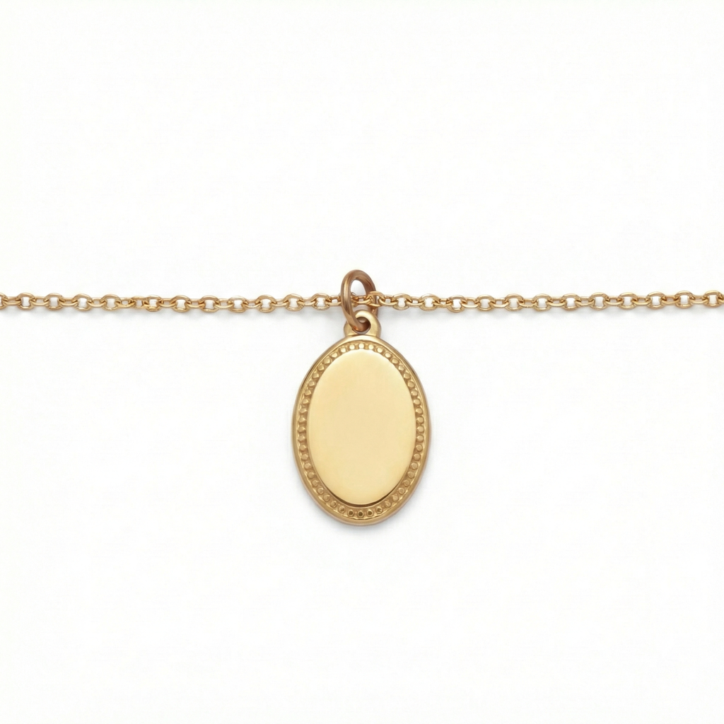 Signature Engraved Charm Necklace