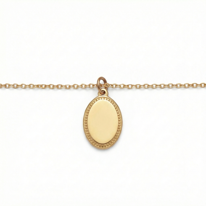 Signature Engraved Charm Necklace