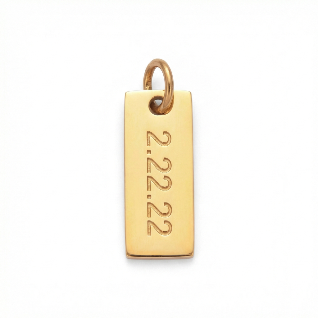 Signature Engraved Charm Necklace