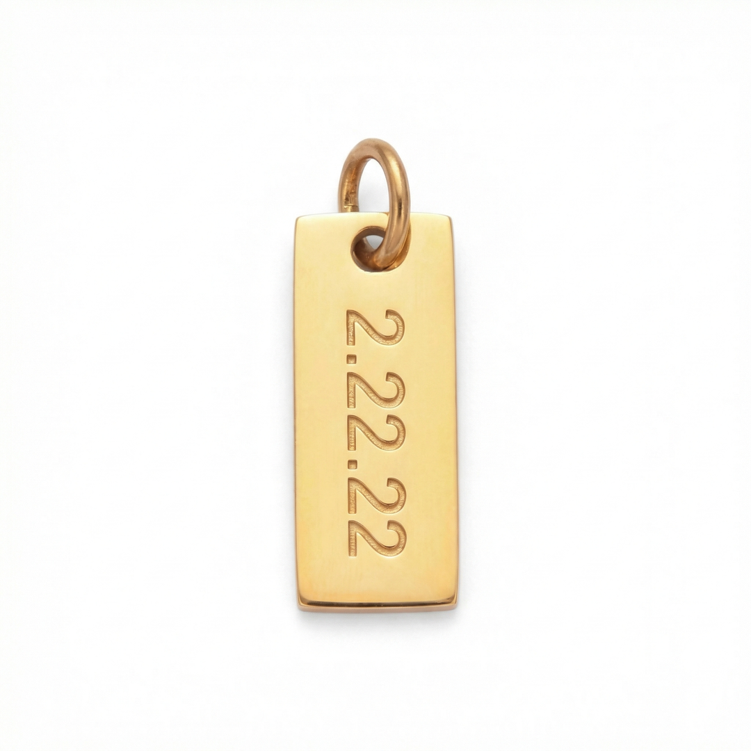 Signature Engraved Charm Necklace